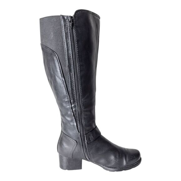 BARETRAPS Sasson Tall Black Leather Riding Boot Size 9M-WC - Picture 6 of 9